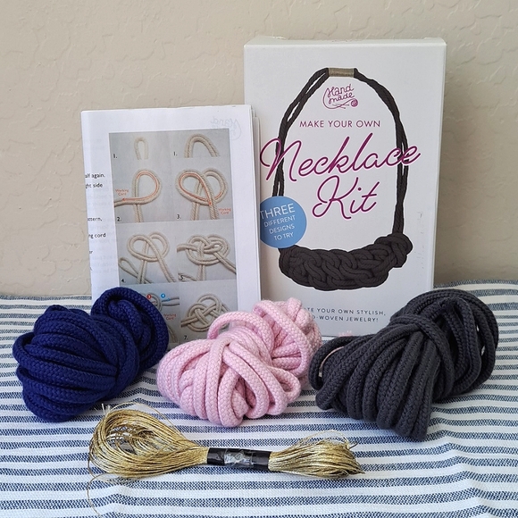 Professor Puzzle Handmade Hand Woven Necklace Crafting Kit- Open Box Pink Gold - Picture 2 of 10